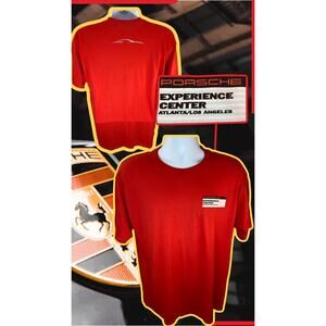 Porsche experience center Atlanta Los Angeles Shirt Red Men's Size L Rare Red